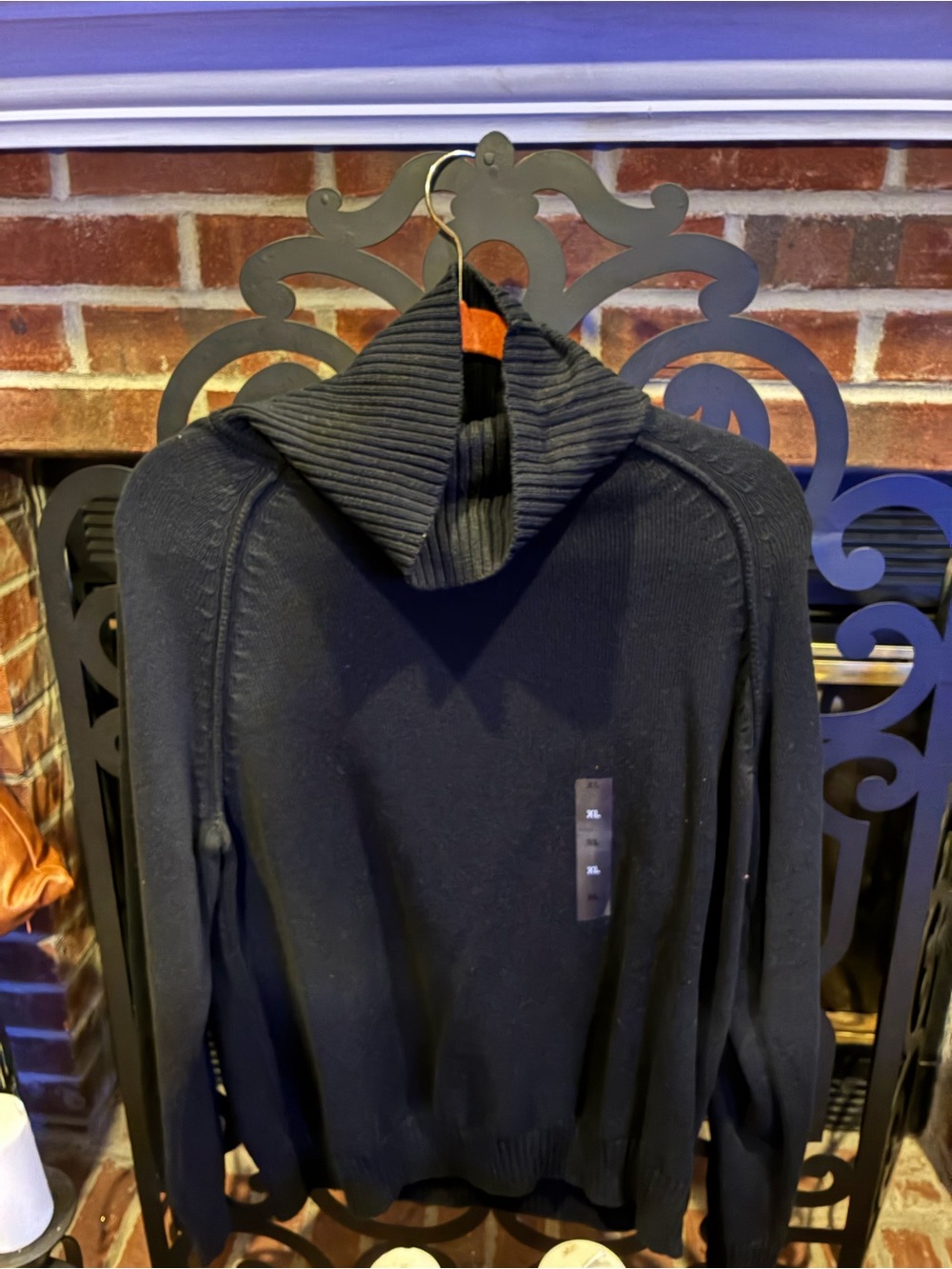 Karen Scott Black Turtleneck Sweater Size:XL